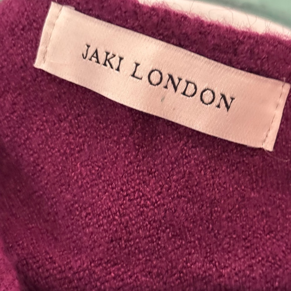 Jaki London Assymetrical Red Violet Seamless Knit Sweater - S/M - Made in Italy - Picture 3 of 8